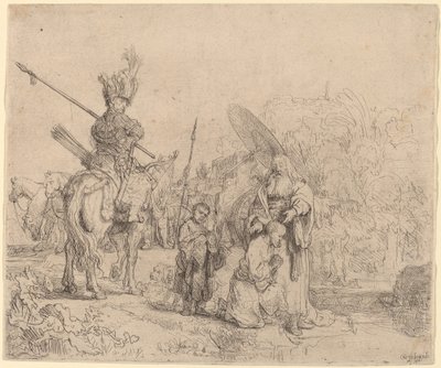 De doop van de eunuch door Rembrandt van Rijn