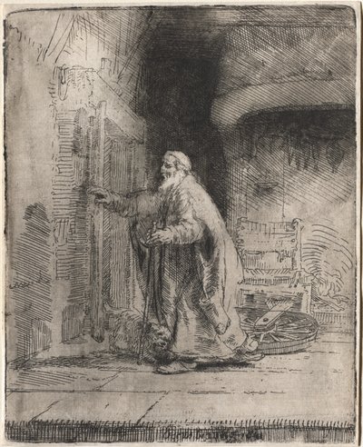 De blindheid van Tobit: de grote plaat door Rembrandt van Rijn
