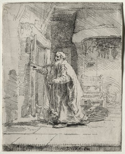 De Blindheid van Tobit: De Grotere Plaat door Rembrandt van Rijn