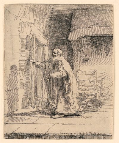 De blindheid van Tobit: De grotere plaat door Rembrandt van Rijn