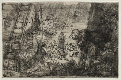 De besnijdenis in de stal door Rembrandt van Rijn