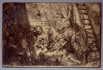 De besnijdenis in de stal door Rembrandt van Rijn