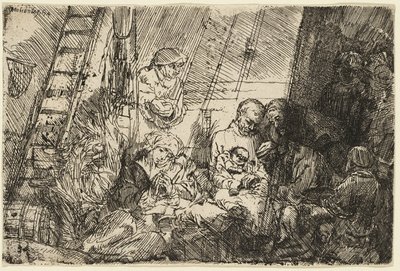 De Besnijdenis in de Stal door Rembrandt van Rijn