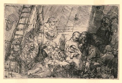 De besnijdenis in de stal door Rembrandt van Rijn