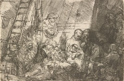 De besnijdenis in de stal door Rembrandt van Rijn