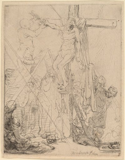 De kruisafneming: een schets door Rembrandt van Rijn