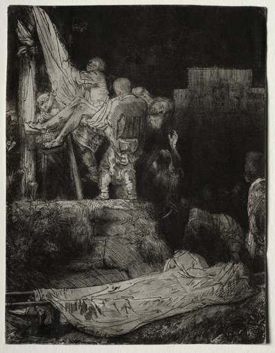 De Kruisafneming bij Fakkellicht door Rembrandt van Rijn