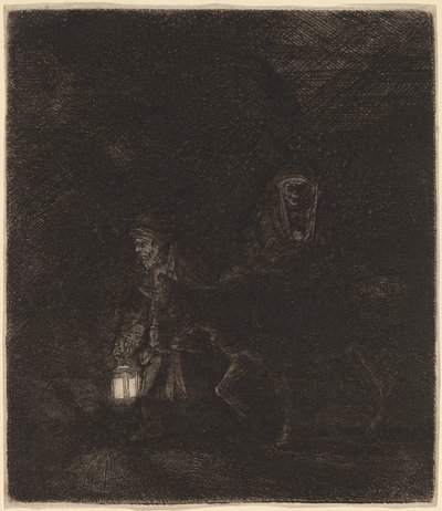 De vlucht naar Egypte door Rembrandt van Rijn