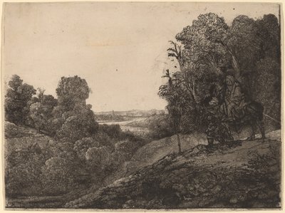 De vlucht naar Egypte: Gewijzigd van Seghers door Rembrandt van Rijn