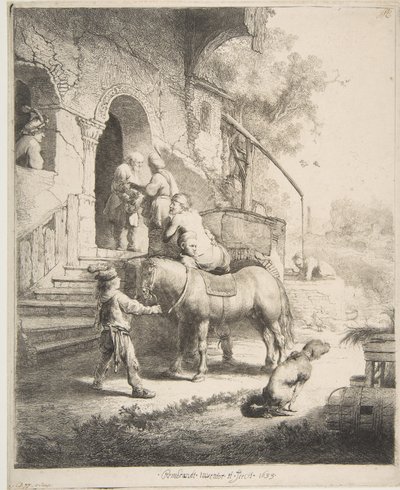 De barmhartige Samaritaan, 1633 door Rembrandt van Rijn