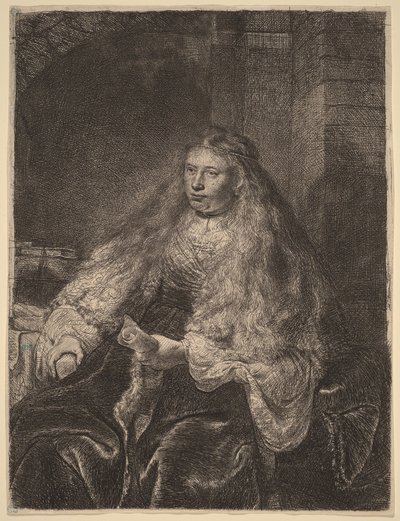 De grote joodse bruid door Rembrandt van Rijn