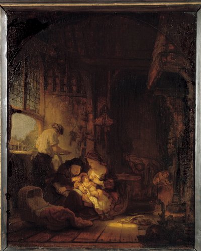 De Heilige Familie door Rembrandt van Rijn