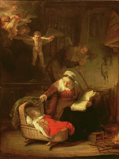De Heilige Familie, c.1645 door Rembrandt van Rijn