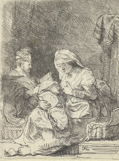 De Heilige Familie door Rembrandt van Rijn