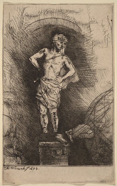 Het visioen van Nebukadnezar door Rembrandt van Rijn