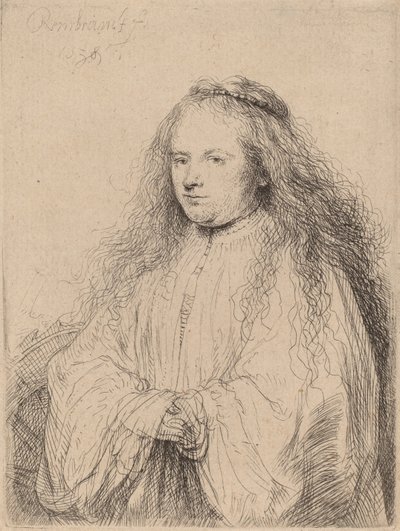 De kleine Joodse bruid (Saskia als Sint-Catharina), 1638 door Rembrandt van Rijn