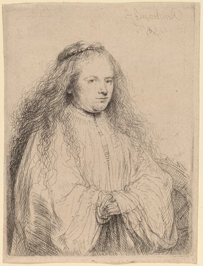 De kleine Joodse bruid Saskia als Sint-Catharina door Rembrandt van Rijn
