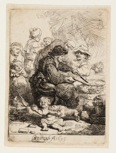 De Pannenkoekvrouw door Rembrandt van Rijn