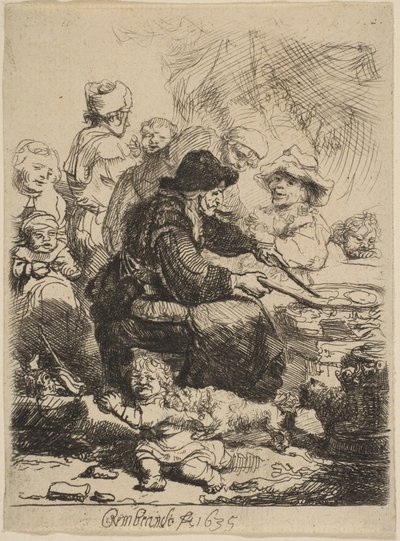 De Pannenkoekenbakster, 1635 door Rembrandt van Rijn