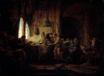 De gelijkenis van de arbeiders in de wijngaard, 1637 door Rembrandt van Rijn