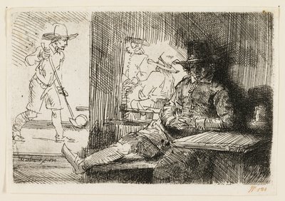 De ringbalspeler door Rembrandt van Rijn