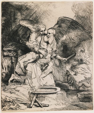 Het offer van Isaak door Rembrandt van Rijn