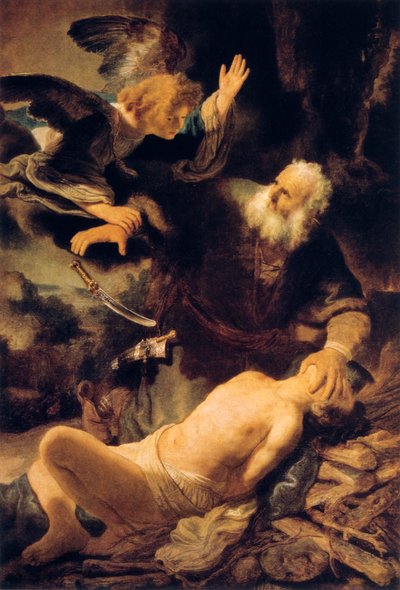 Het offer van Isaac door Rembrandt van Rijn