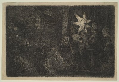 De Ster van Koningen: Een Nachtstuk, ca. 1651 door Rembrandt van Rijn