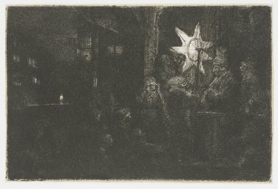 De Ster van de Koningen: een nachtstuk door Rembrandt van Rijn