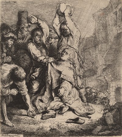 De Steniging van Sint Stefanus door Rembrandt van Rijn
