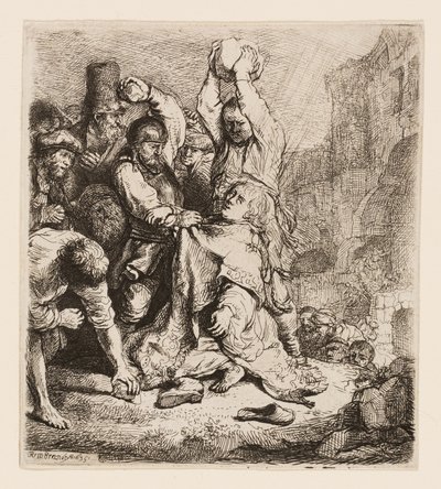 De steniging van St. Stefanus door Rembrandt van Rijn