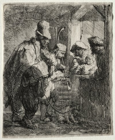 De rondtrekkende muzikanten, ca. 1635 door Rembrandt van Rijn