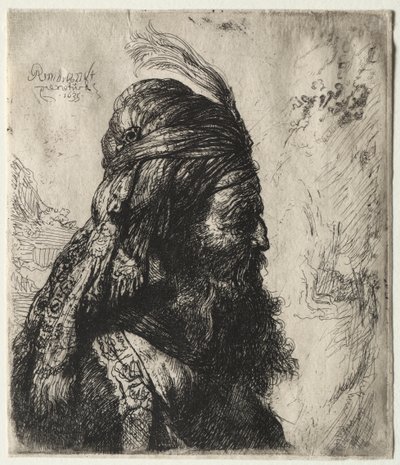 Het Derde Oosterse Hoofd door Rembrandt van Rijn