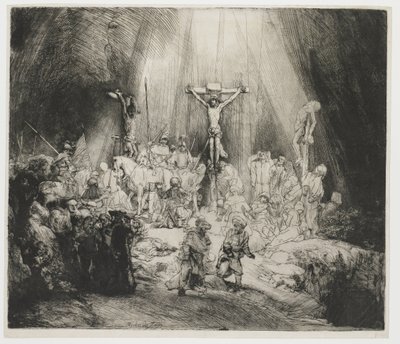 De drie kruisen door Rembrandt van Rijn