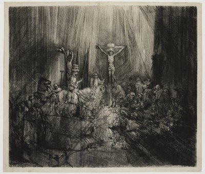 De drie kruisen door Rembrandt van Rijn