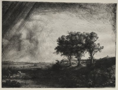 De Drie Bomen door Rembrandt van Rijn