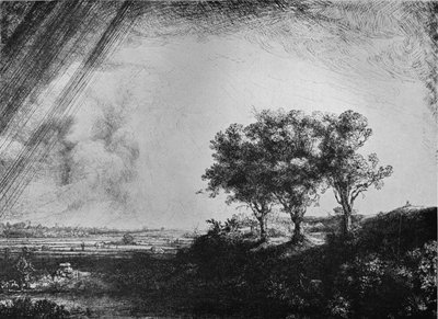 De drie bomen, 1643 door Rembrandt van Rijn