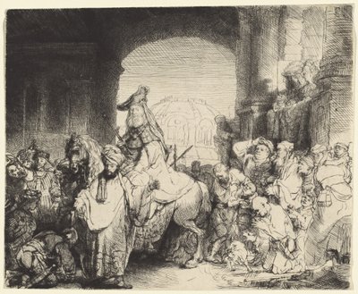 De Triomf van Mordechai door Rembrandt van Rijn