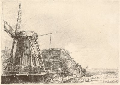 De Windmolen door Rembrandt van Rijn