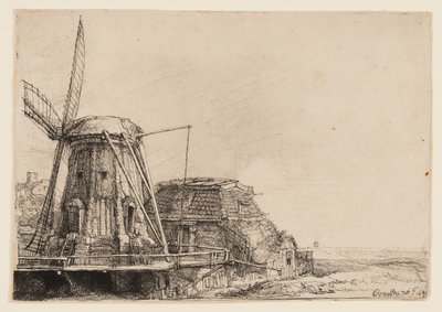 De molen door Rembrandt van Rijn