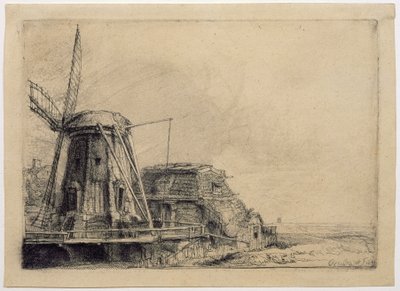 De Windmolen door Rembrandt van Rijn