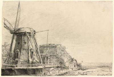 De windmolen door Rembrandt van Rijn