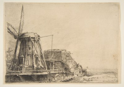 De molen door Rembrandt van Rijn