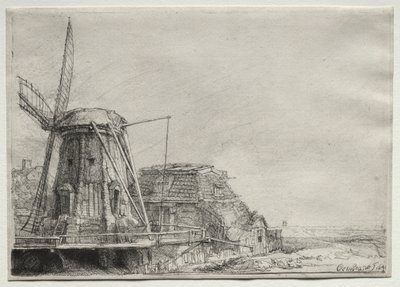 De molen, 1641 door Rembrandt van Rijn