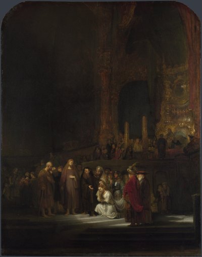 De Vrouw betrapt op Overspel, 1644 door Rembrandt van Rijn