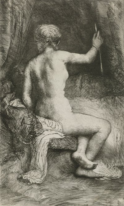 De vrouw met de pijl, 1661 door Rembrandt van Rijn