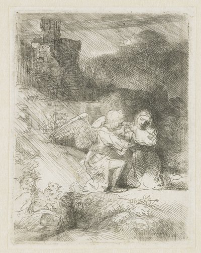 De doodsangst in de tuin door Rembrandt van Rijn