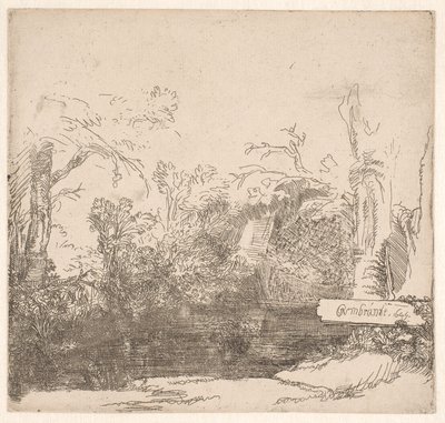 Het boothuis door Rembrandt van Rijn
