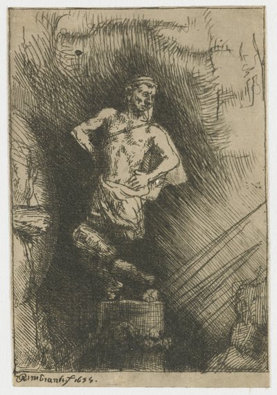 Het beeld gezien door Nebukadnezar door Rembrandt van Rijn