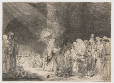 De presentatie in de tempel door Rembrandt van Rijn